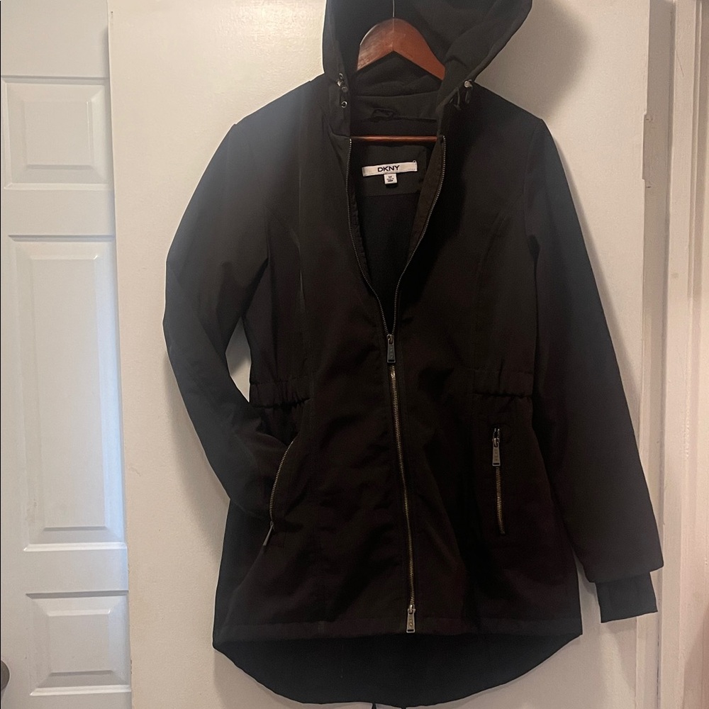 DKNY Black Hooded Jacket